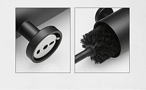 Matte Black Toilet Brush with Holder and Replaceable Brush Head