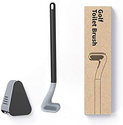 Ymombest 360 Toilet Brush Holder Set with Flexible Silicone Head