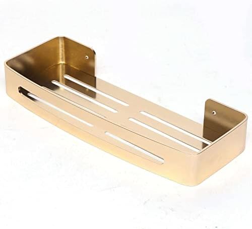 FINANCIALLY LIT LKOP Gold Aluminum Wall Mounted Shower Caddy