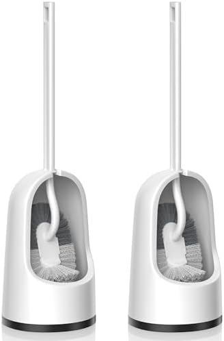 TRENTI Toilet Brush 2-Pack with Holder Set