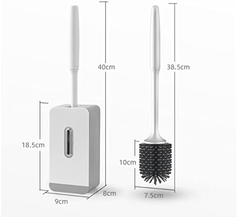 Silicone Toilet Brush Set With Long Handle And Soft Hair