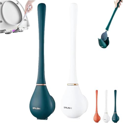 2025 Upgrade Flexible Silicone Toilet Brush with Holder