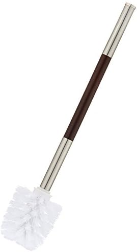 Solid Wood Ceramic Cup with Zamak Toilet Brush Holder