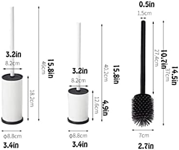 KAAZEE Toilet Brush Set with Holder - Durable Compact for Small Bathrooms