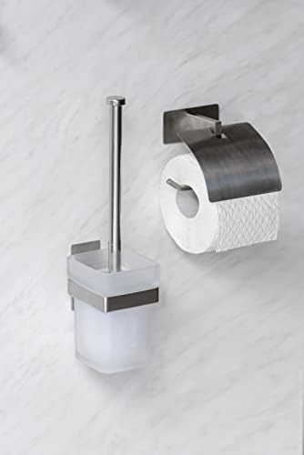 WENKO Turbo-Loc Genova Matte Toilet Brush Set