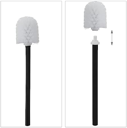 Relaxdays WC Set with Brush and Holder - Black