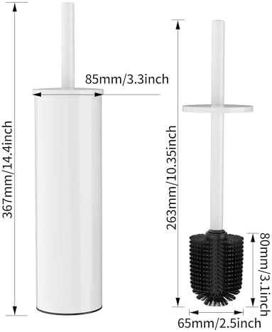 WZKALY Toilet Brush and Holder Set White