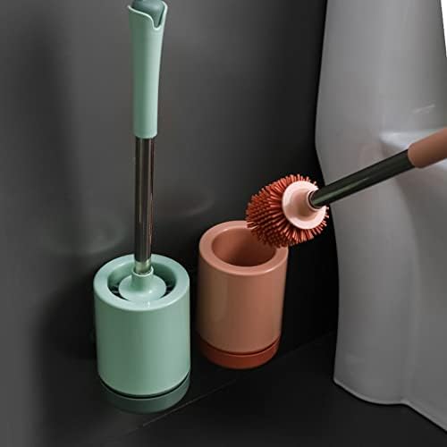 KAAZEE Toilet Brush Holder with No-Slip Handle and Flexible Bristles