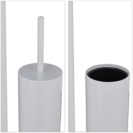 Relaxdays Toilet Brush Holder Set 100 Steel White