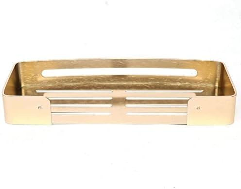 FINANCIALLY LIT LKOP Gold Aluminum Wall Mounted Shower Caddy