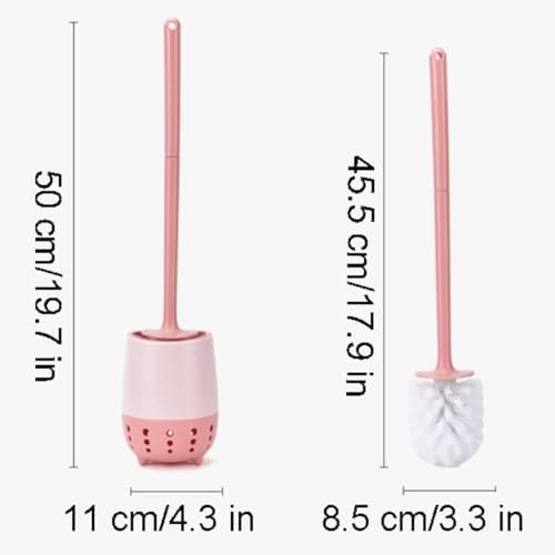 ABS Toilet Brushes with Ventilated Holder Pink 1