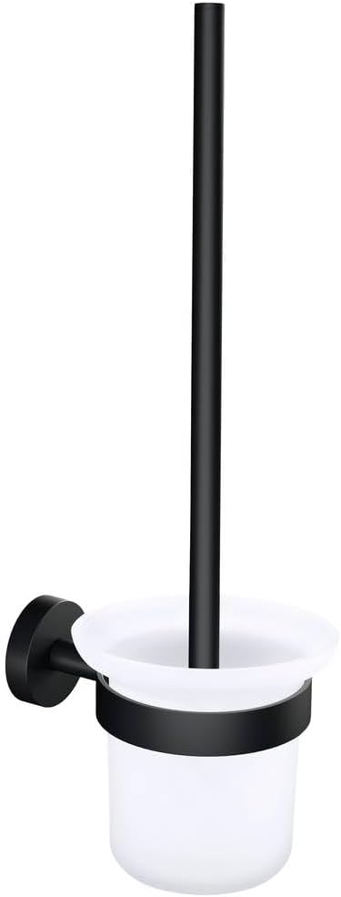 tesa MOON BLACK Toilet Brush Set with Holder