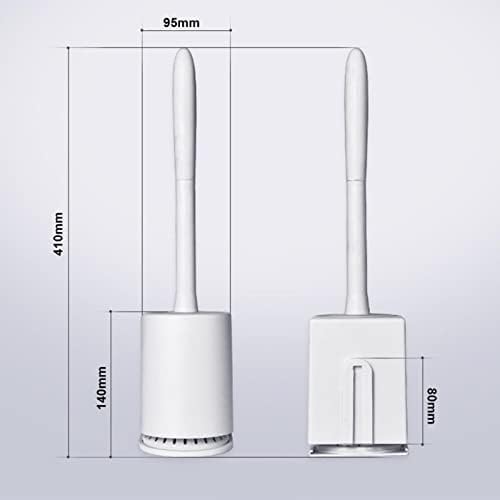 Silicone Toilet Brush with Wall Holder and Bristles