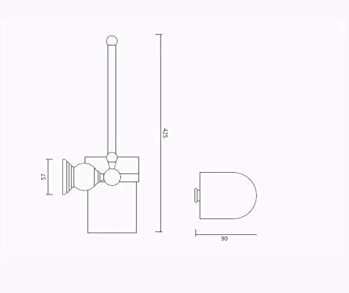 LUDSUY Modern Clear Crystal Toilet Brush Holder Set