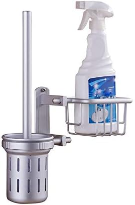 Bathroom Accessories Aluminum Toilet Brush Set with Shelf and Basket