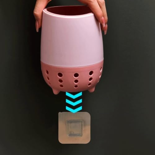 ABS Toilet Brushes with Ventilated Holder Pink 1