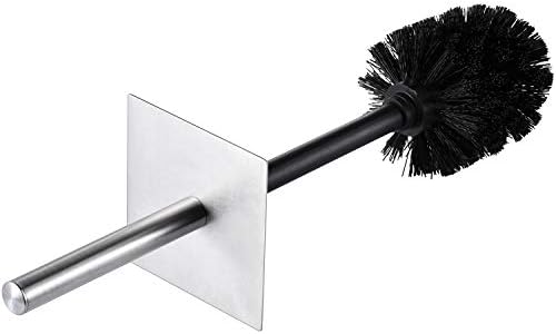 Deluxe Toilet Brush with Bamboo Holder and Stainless Steel Handle
