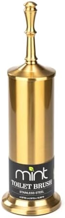 JV Textiles Aged Brass Toilet Brush Set 1