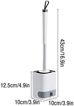 Toilet Brush Holder with Drain Drawer and TPR Brush Head