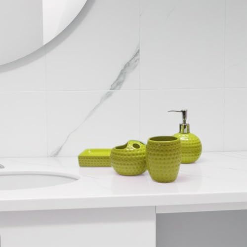 Green Ceramic Bathroom Accessory Set 4Pcs