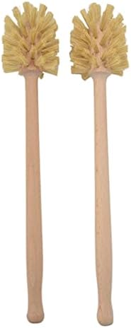 Beechwood Toilet Brush with Sisal Bristles 2 Pack