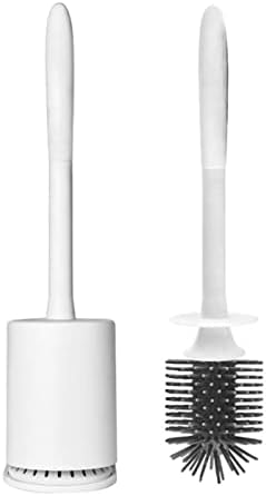 Silicone Toilet Brush with Wall Holder and Bristles