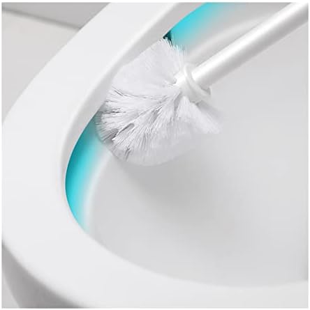 Portable Floating Toilet Brush with Holder - White