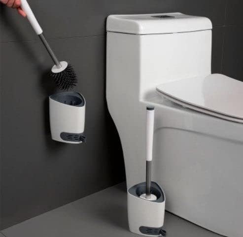 SIAMS Long Handle Toilet Brush with Holder