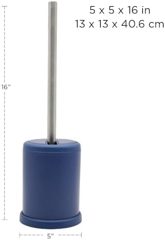 Toilet Bowl Cleaning Brush with Self-Closing Lid and Stainless-Steel Holder