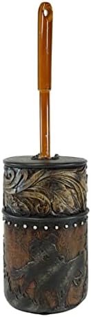 Ebros Gift Western Cowboy Toilet Brush Holder Set