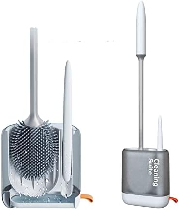 Homy Timy Silicone Toilet Brush Set - White