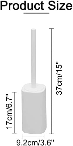 Plastic Toilet Brush with Holder for Space-Saving Deep Cleaning