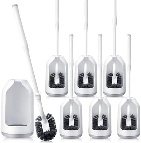 Honeydak 6-Piece Toilet Brush Set with Holder and Caddy