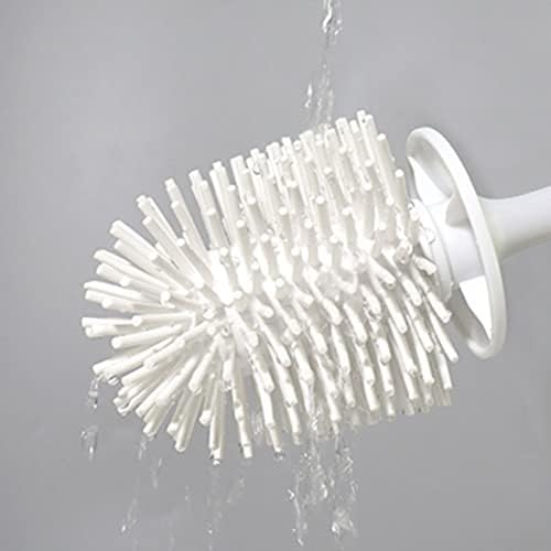 UOHUFIDABFD Creative Toilet Brush Set with Vertical Silicone Handle 1