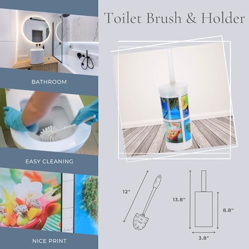 Efficient Plastic Toilet Brush with Bold Island Design