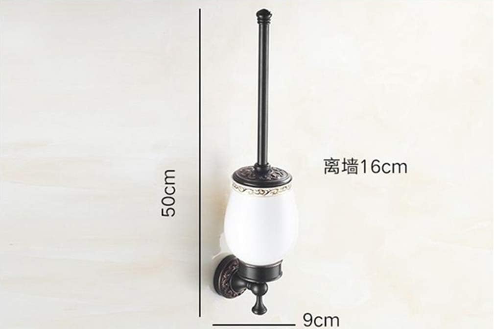 LUDSUY Oil Rubbed Bronze Toilet Brush Holder Set 1