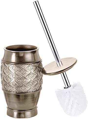 Creative Scents Dublin Silver Toilet Brush Set