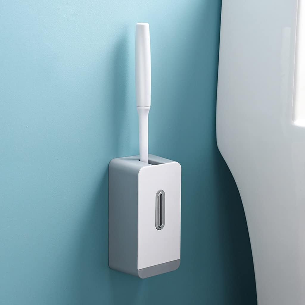 Silicone Toilet Brush Set With Long Handle And Soft Hair