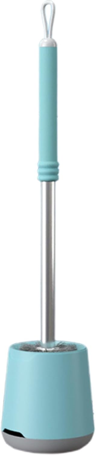 Toilet Brush with Covered Holder and Durable Bristles