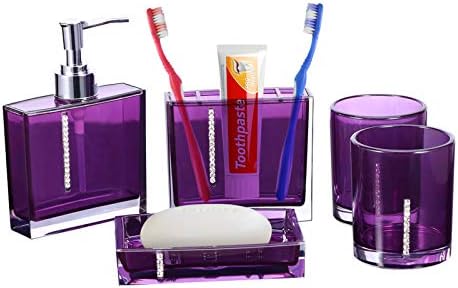 Greensen 5 Pcs Acrylic Bathroom Accessories Set