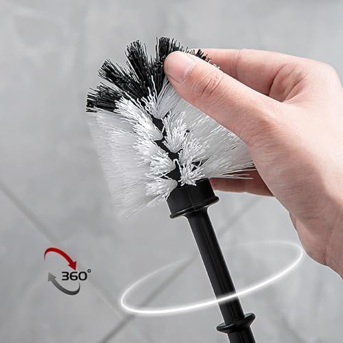Vansza Toilet Brush Set with Long Handle and Drip-Proof Holder 1