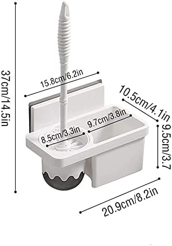 WSYTY Toilet Brush Set with Wall-Mounted Holder and Drip Tray