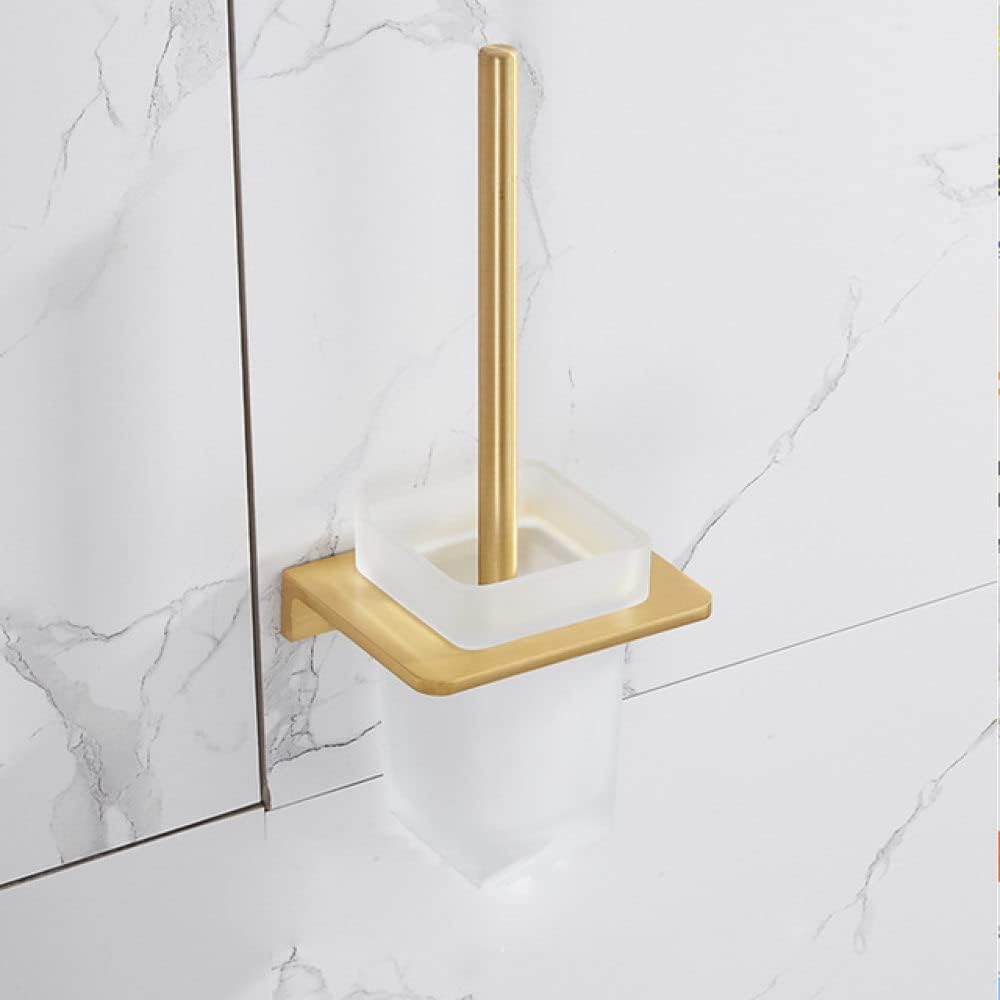 IsolaY Brushed Gold Toilet Brush Holder Set 1