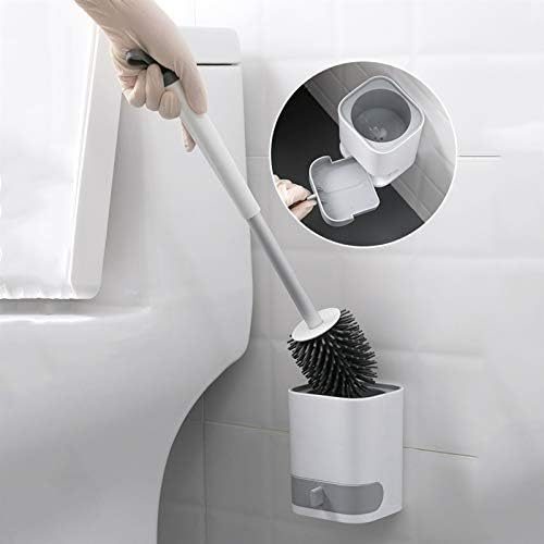 Toilet Brush Holder with Drain Drawer and TPR Brush Head