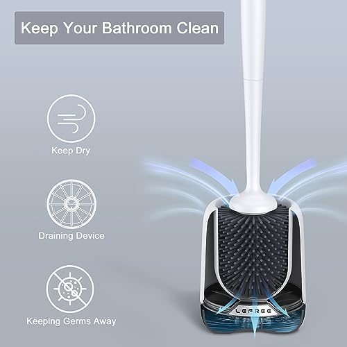 Lefree Toilet Brush Set 3 Pack with Ventilated Holder