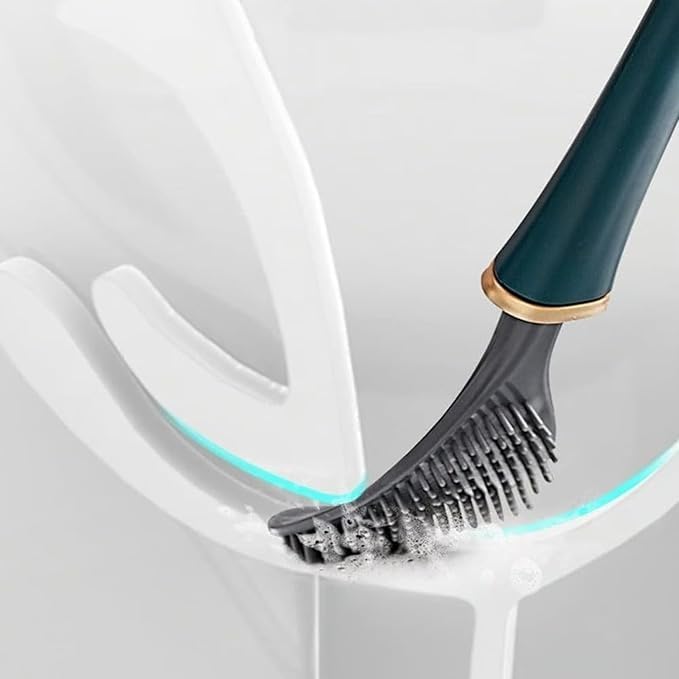 VYGVYG Modern Flexible Silicone Toilet Brush Blue