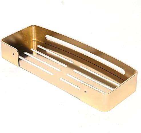 FINANCIALLY LIT LKOP Gold Aluminum Wall Mounted Shower Caddy