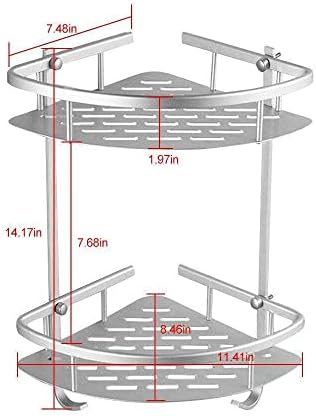 FINANCIALLY LIT Shower Shelf Corner Organizer