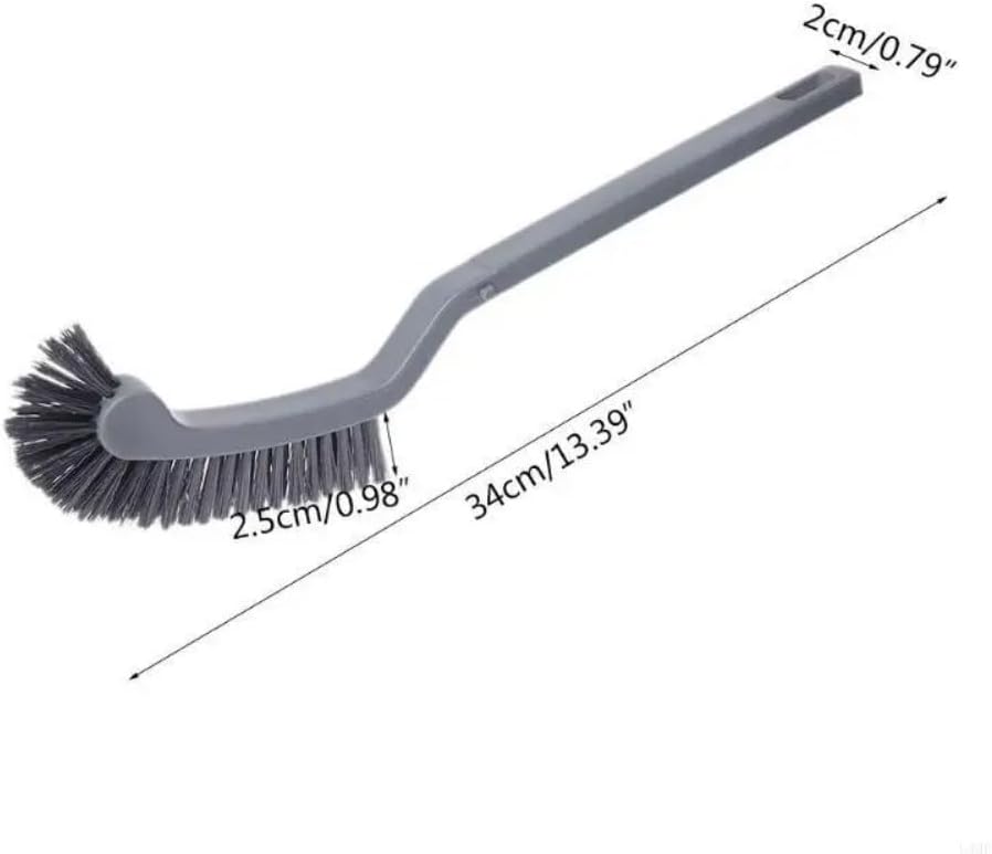 2pcs Toilet Cleaning Brush - Long Handle Curved for Bathroom