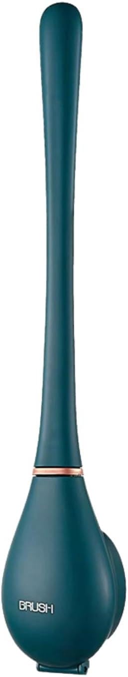 Modern Flexible Silicone Toilet Brush Set with Holder and Dispenser